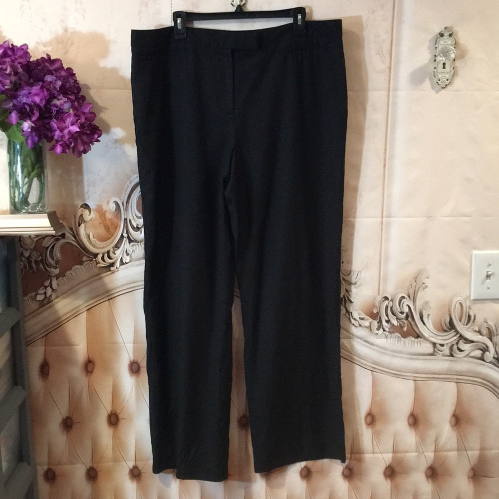 Merona Black Wool Blend Wide Leg Career Pants 18